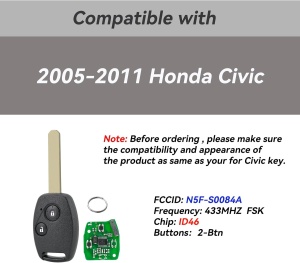 Cheie Techstar 2 butoane Honda Civic Accord CR-V