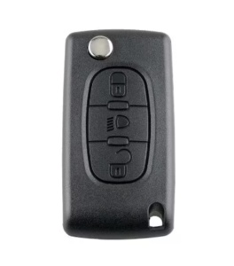 Cheie auto cu butoane alungite si contur oval