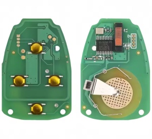 Placa electronica cheie auto KOBDT04A ID46 PCF7941 - fata si spate PCB cu suport baterie