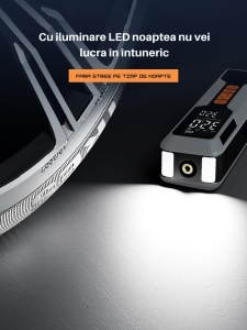 Design portabil Techstar LW-8018 cu lumina LED