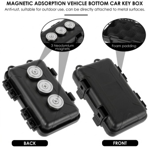 Cutie magnetica pentru cheie cu 3 magneti neodim puternici si carcasa rezistenta
