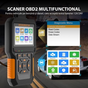 Meniu setari si optiuni tester auto HUMZOR NC610 OBD2