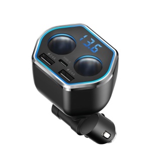 Incarcator Auto Techstar® A21C, Dual USB, Fast Charging, 2 Prize, USB Type C, Compact, Iluminare Ambientala - Img 6