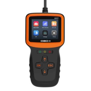 Tester auto Techstar V317 negru cu portocaliu și display color 2.8 inch