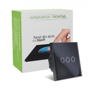 ambalaj oficial intrerupator touch techstar negru