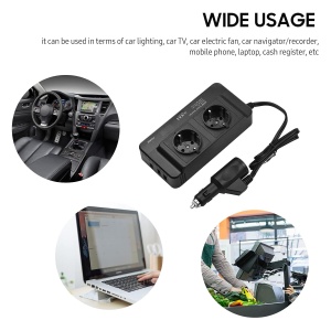 Set complet cu invertor, cabluri de conectare și adaptor pentru alimentare rapidă