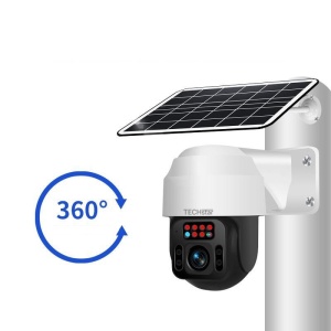 Resigilat Camera de Supraveghere PTZ Techstar® LS07, Acumulator 1200mAh, Panou Fotovoltaic cu Incarcare Solara, Control PTZ, Audio Bidirectional, Detectarea Persoane, ONVIF, P2P, Inregistrare in Cloud sau Slot MicroSD, Auto-Tracking, MyCam - Img 3