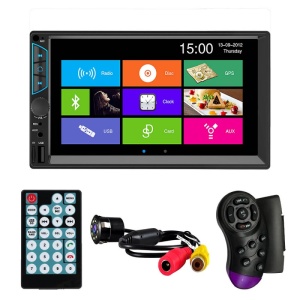 Resigilat MP5 Player Techstar® 7060, 2DIN, Camera Marsarier, Ecran HD Touch 7", Comenzi Volan, Telecomanda, MirrorLink, Bluetooth 4.2 - Img 1