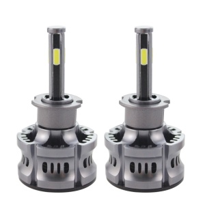 Resigilat Set 2 LED-uri Auto Techstar® N8, H3, 50w, 5500 Lumeni, 3000K-8000K, AUTO, 12-24 Volti, COB, Canbus, Radiator Aluminiu - Img 1
