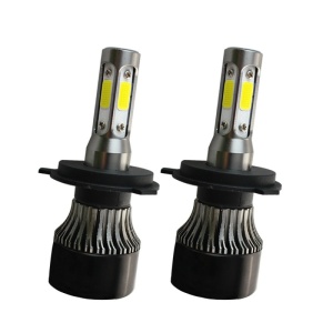 Resigilat Set 2 LED-uri Auto Techstar® S4, H4, 40w, 4000 Lumeni, 6500K, AUTO, 12-24 Volti, COB, Canbus, Radiator Aluminiu - Img 4
