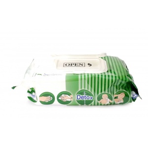 Servetele Umede Igienizante Antibacteriene, Detox, cu Alcool, 80 buc / pachet - Img 4