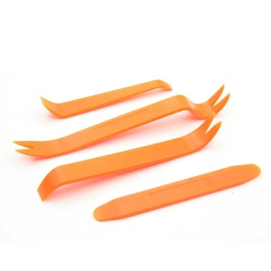 Set 4 leviere portocalii din plastic pentru demontare tapițerie auto