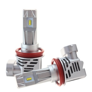 Set 2 LED-uri Auto Techstar® M3, H11, 40w, 8000 Lumeni, 6500K, AUTO, 12-24 Volti, ZES, Canbus, Miez Cupru, Radiator Aluminiu - Img 3