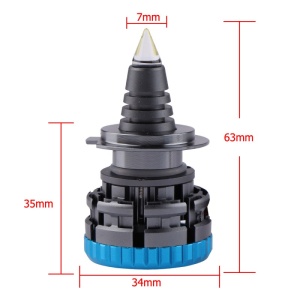Set 2 LED-uri Auto Techstar® V8/A9, H7, 40w, 4000 Lumeni, 6500K, AUTO, 12-24 Volti, EPISTAR, Canbus, 360°, Radiator Aluminiu - Img 6