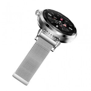 Smartwatch Fitness Sport Argintiu Elegant pentru Dama H2 cu Monitorizare Somn si Cardiaca - Img 3