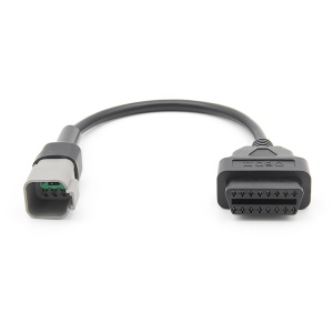 Conector OBD2 16 pini female low-profile, cablu spre adaptor 6 pini