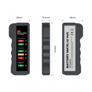 Tester Baterie si Alternator Auto Techstar® , Conectare direct la baterie, 12V, Usor de utilizat - Img 7