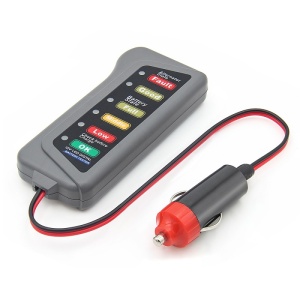 Tester baterie si alternator Techstar vedere inclinata cu mufa bricheta auto