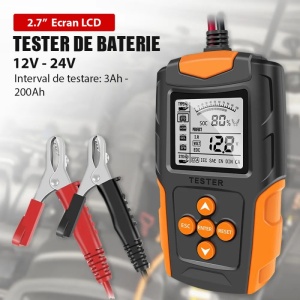 Analizor digital baterie Techstar FBT-200 utilizare pe masina