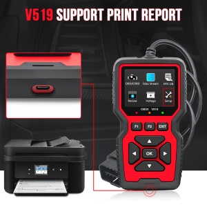Techstar V519 citire coduri eroare motor si test baterie afisate
