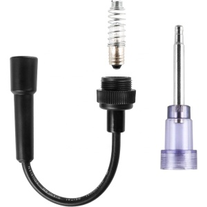 Tester scanteie bujie in linie Techstar, universal auto/moto/ATV, cu indicator luminos, diagnostic rapid „no spark”, montaj intre firul de bujie si bujie