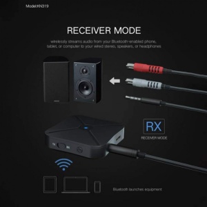 Convertor Bluetooth Techstar KN319 - Transmite și primește audio, conexiune 3.5mm, compatibil TV