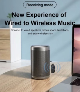 Dispozitiv audio wireless negru Techstar M126 – folosire la sistem audio casnic
