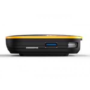 Vedere frontala TV Box HK1 RBox cu afisaj LED