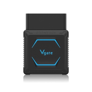 Vgate vLinker FS – prim-plan față cu logo și buton