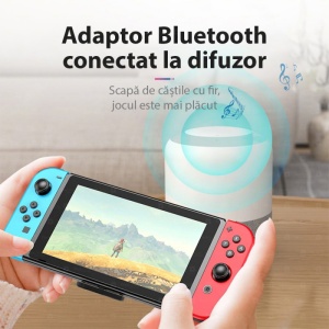 folosire adaptor bluetooth techstar pe consola de jocuri nintendo switch