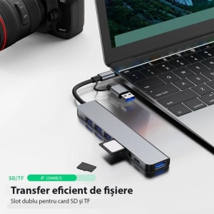 Adaptor Hub Techstar conectat la placa de baza pentru testare