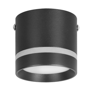 aplica de tavan led neagra 10w lumina rece 6500k design modern ip44