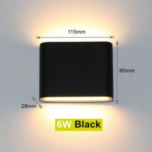 lampa de exterior LED Techstar C30 negru montaj pe fatada