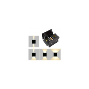 aplică LED Techstar Cube negru cu lumina neutra 4000K IP65