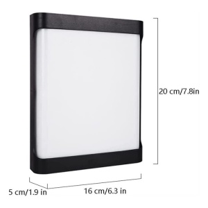 Vedere laterala aplica LED exterior Techstar EX10 negru din plastic ABS