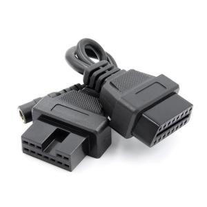 Cablu diagnostic Mitsubishi 12 pini la OBD2, vedere din unghi