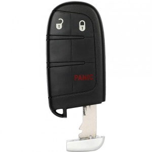 Carcasa cheie auto Techstar Chrysler Dodge Jeep Fiat 3 butoane vedere frontala cu lama metalica