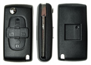 carcasa cheie briceag techstar 4 butoane compatibila peugeot 1007 model flip bre2247