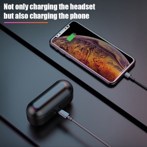 Casti Wireless Q32 TWS Techstar®, Bluetooth 5.0, Conexiune Instanta, Waterproof IPX5, 1500mAh, Touch, Negru - Img 7