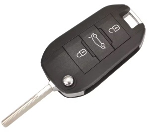 telecomanda auto techstar pentru peugeot citroen chip id46 carcasa cu butoane