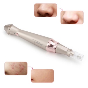 DermaPen Techstar® Dr Pen E30, 2 Capete de Rezerva, Ace Otel Inoxidabil, Corp Aliaj, Ergonomic, Regenerare Piele, Lifting, Viteza Reglabila, 5 Viteze, Roz - Img 7