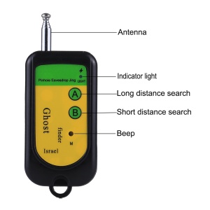 Functii si comenzi detector RF Techstar pentru cautarea si identificarea semnalelor wireless