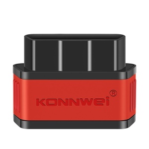 adaptor OBD2 KONNWEI KW901 rosu vedere pini si conectori
