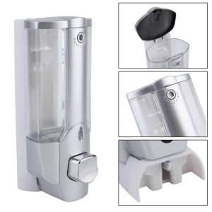 Dozator De Sapun, Argintiu, Montaj Perete, 350ml - Img 5