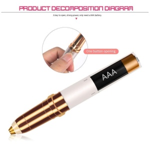 Epilator Trimmer Pentru Sprancene cu Precizie Inalta Tip Stilou pe Baterie - Img 3