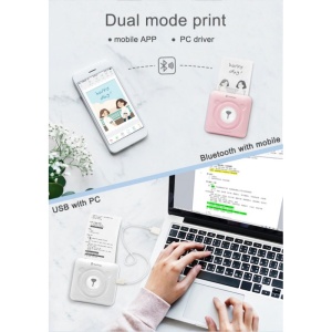 Imprimanta Mini de Buzunar Portabila, Aplicatie Smartphone, Bluetooth, Fotografii cu Printare Termica - Img 2