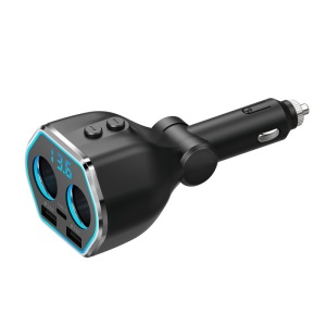 Incarcator Auto Techstar® A21C, Dual USB, Fast Charging, 2 Prize, USB Type C, Compact, Iluminare Ambientala - Img 7