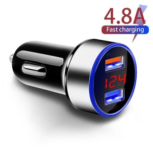 Incarcator Auto Techstar® Mini C2, Negru, Compact, Dual USB, 4.8A, Negru - Img 2