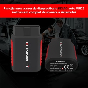 Pachet complet tester auto Konnwei Kdiag cu accesorii