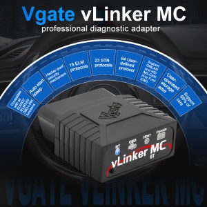 Modul Vgate vLinker MC Bluetooth OBD2 cu design compact si lumina albastra